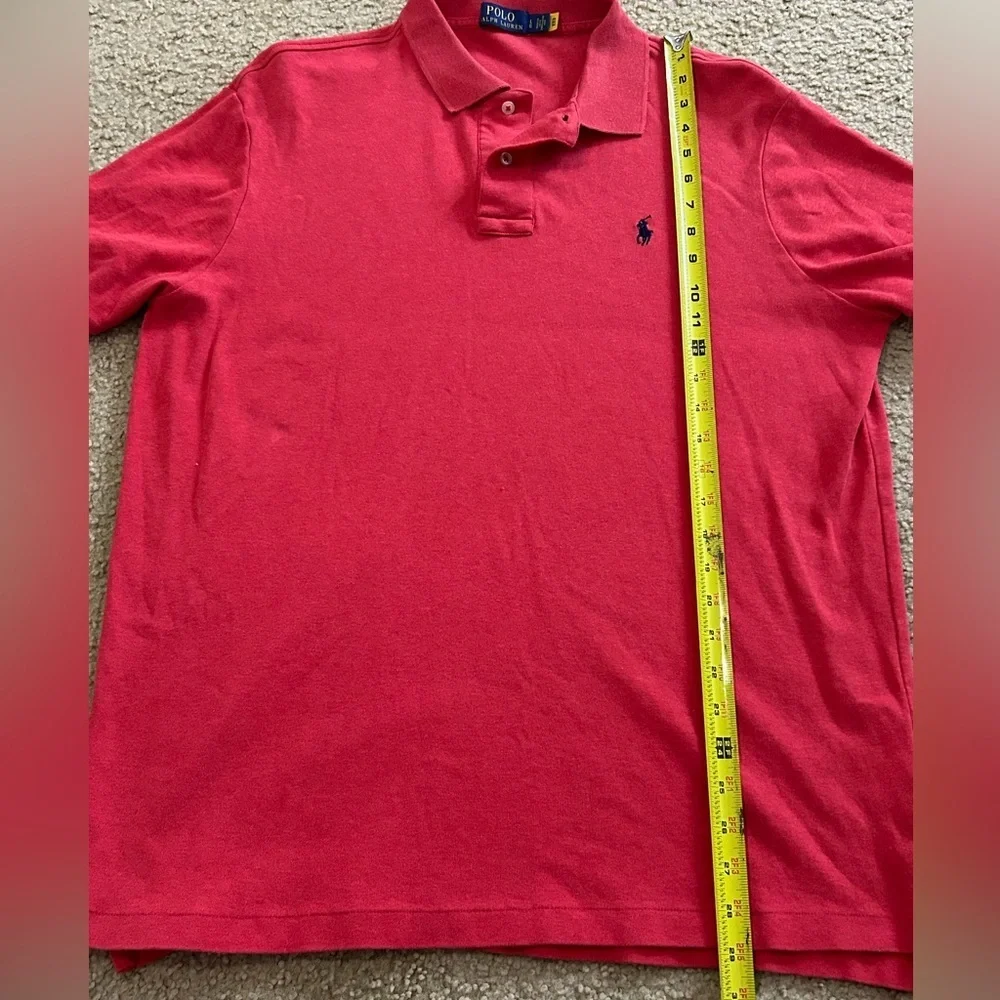 Polo Ralph Lauren Red Blue Pony Men’s Large Short Sleeve Polo Shirt